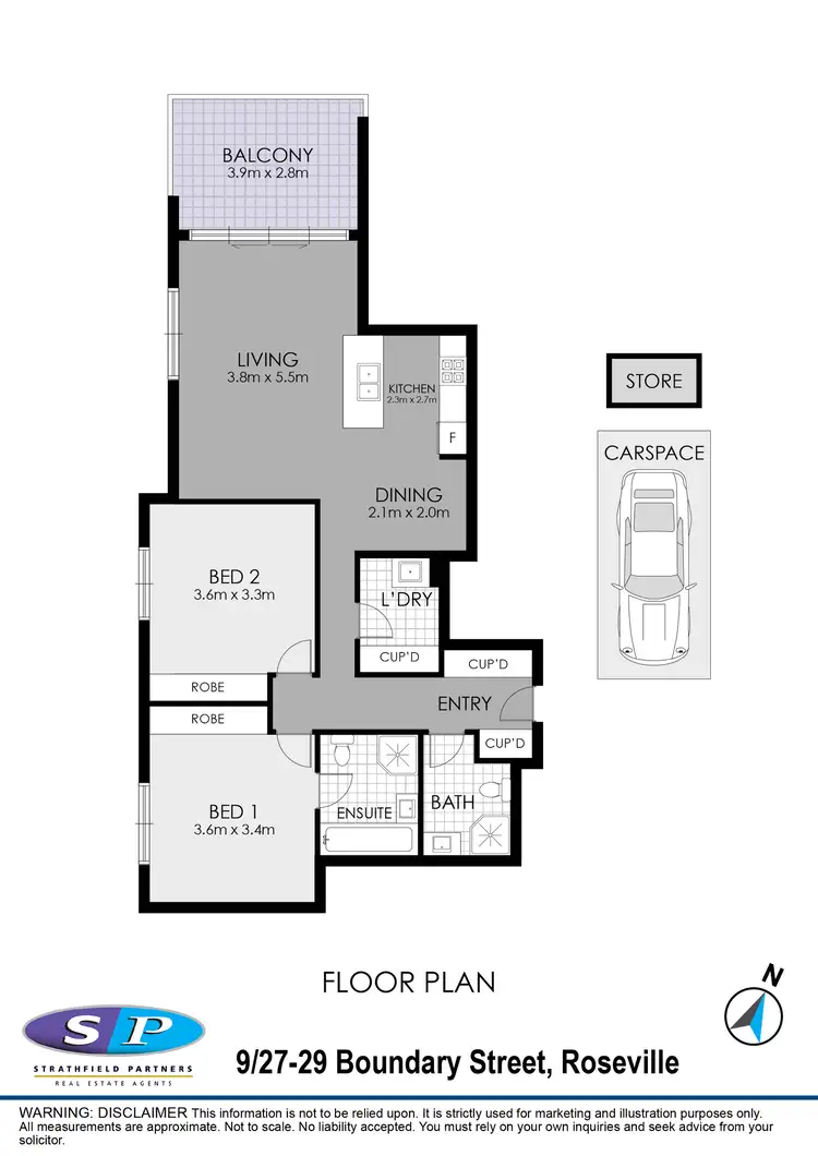 Floorplan of Homely apartment listing, 9/27-33 Boundary Street, Roseville NSW 2069