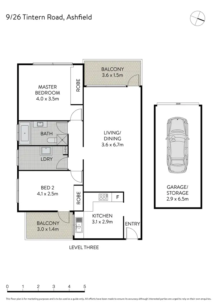 Floorplan of Homely apartment listing, 9/26 Tintern Road, Ashfield NSW 2131