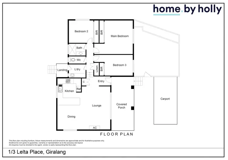 Floorplan of Homely house listing, 1/3 Lelta Place, Giralang ACT 2617