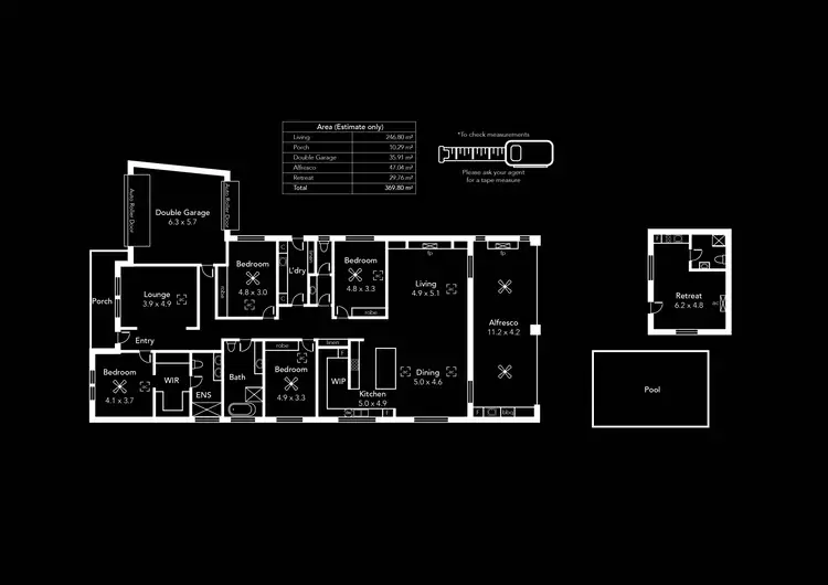 Floorplan of Homely house listing, 10 Parham Road, Eden Hills SA 5050
