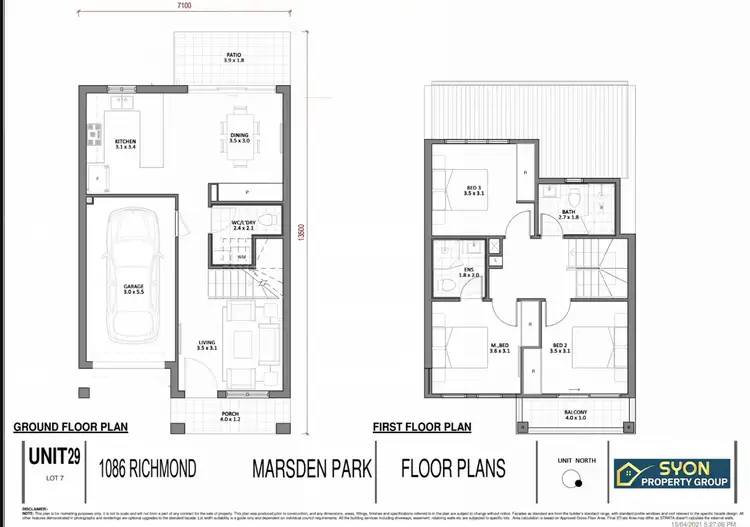 Floorplan of Homely townhouse listing, 10 Pollard Parade, Marsden Park NSW 2765