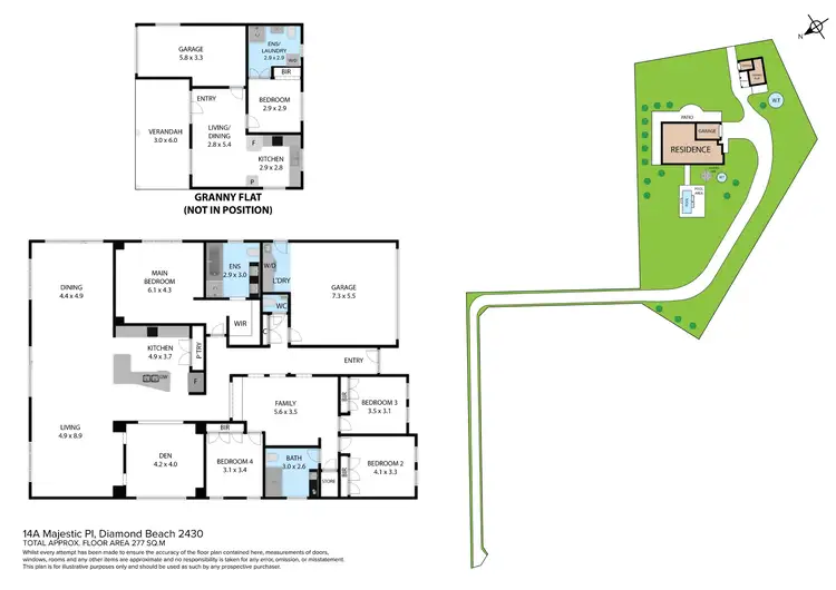 Floorplan of Homely house listing, 14a Majestic Place, Diamond Beach NSW 2430