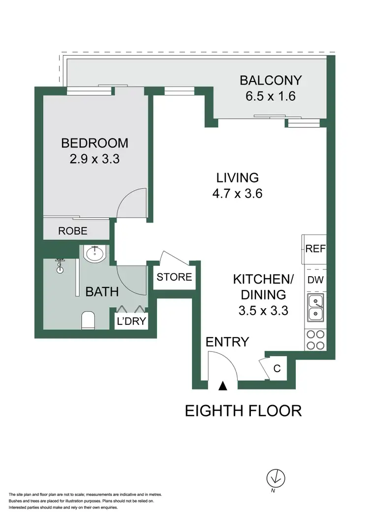 Floorplan of Homely apartment listing, 833/4 Lachlan Street, Waterloo NSW 2017