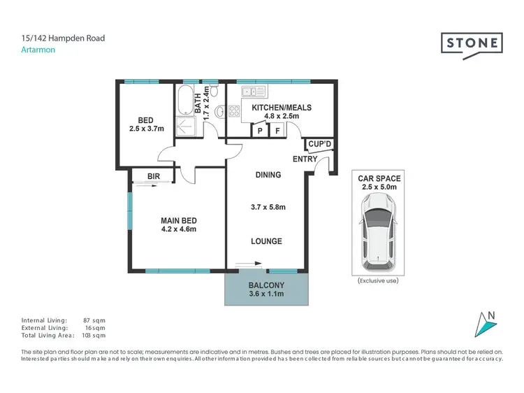 Floorplan of Homely unit listing, 15/142 Hampden Road, Artarmon NSW 2064
