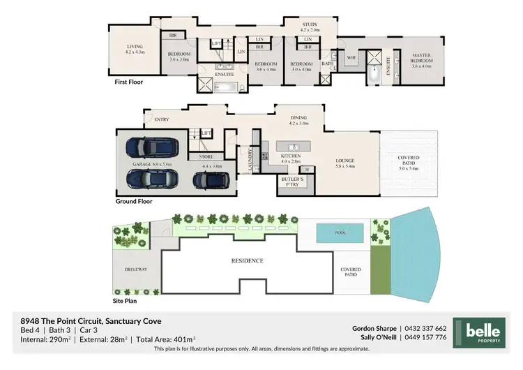 Floorplan of Homely house listing, 8948 The Point Circuit, Sanctuary Cove QLD 4212