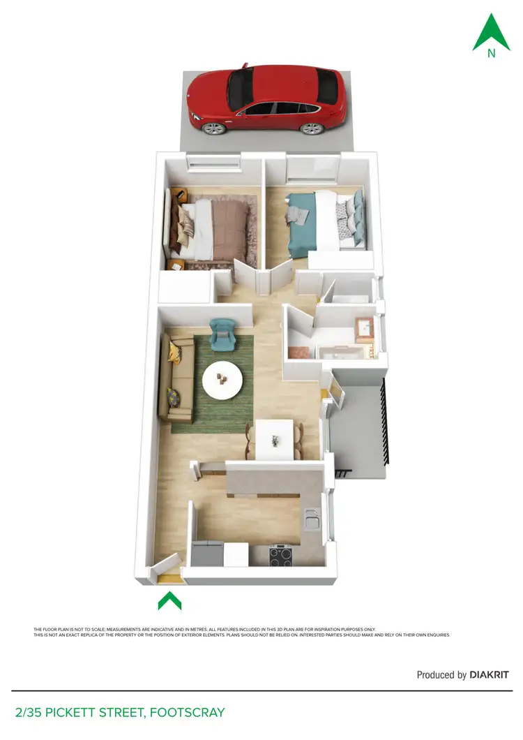 Floorplan of Homely unit listing, 2/35 Pickett Street, Footscray VIC 3011
