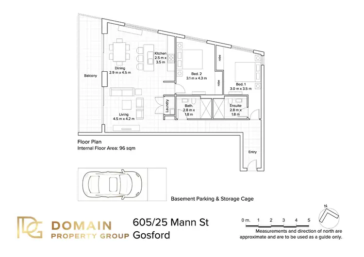 Floorplan of Homely apartment listing, 605/25 Mann Street, Gosford NSW 2250