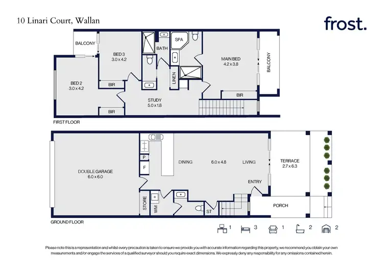 Floorplan of Homely townhouse listing, 10 Linari Close, Hidden Valley VIC 3756