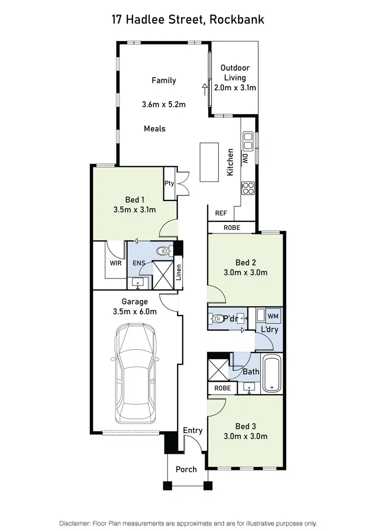 Floorplan of Homely house listing, 17 Hadlee Street, Rockbank VIC 3335