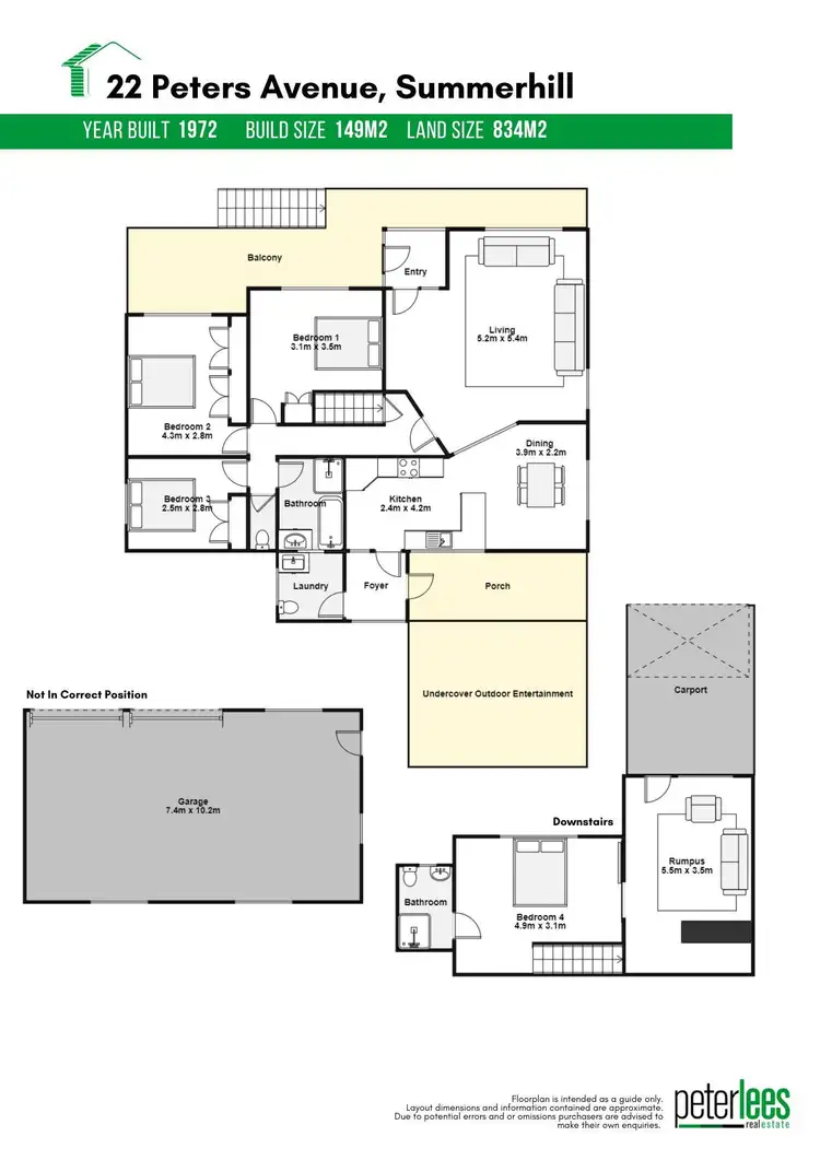 Floorplan of Homely house listing, 22 Peters Avenue, Summerhill TAS 7250