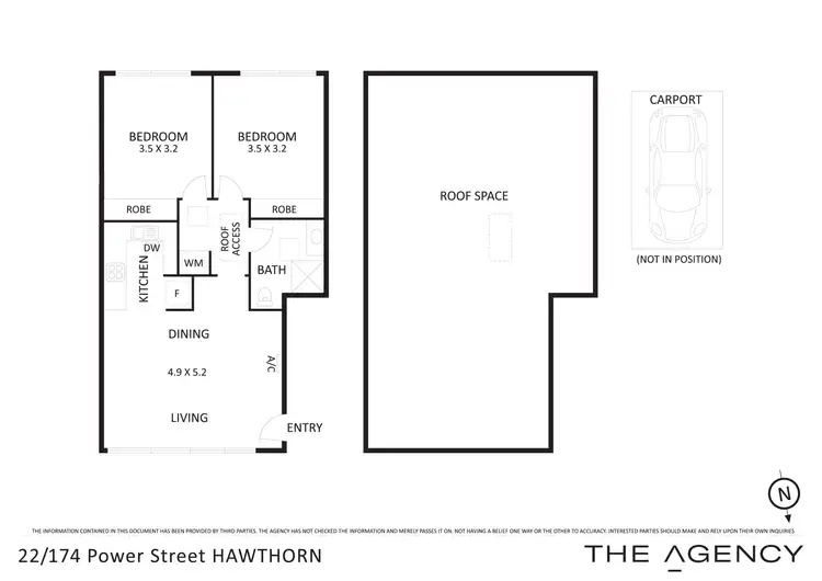 Floorplan of Homely apartment listing, 22/174 Power Street, Hawthorn VIC 3122
