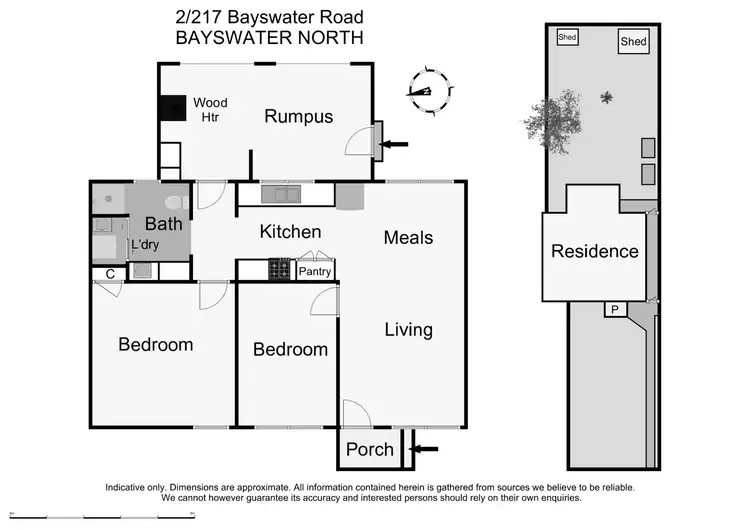 Floorplan of Homely unit listing, 2/217 Bayswater Road, Bayswater North VIC 3153