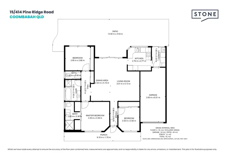 Floorplan of Homely villa listing, 15/414 Pine Ridge Road, Coombabah QLD 4216