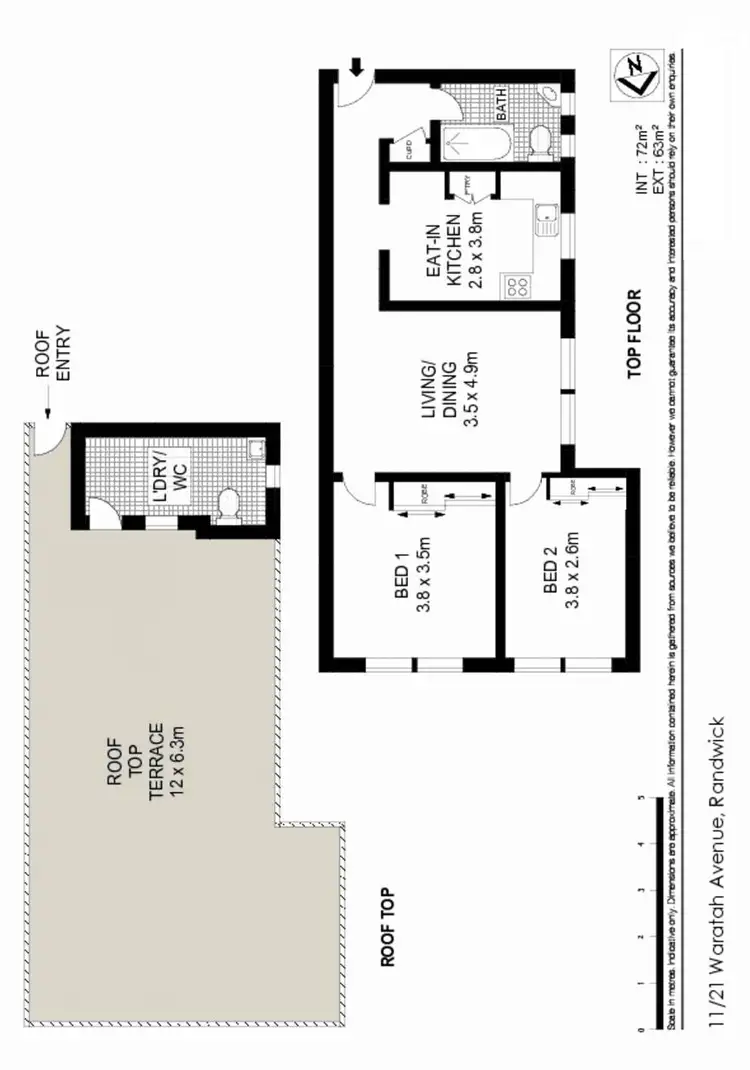 Floorplan of Homely unit listing, 11/21 Waratah Avenue, Randwick NSW 2031