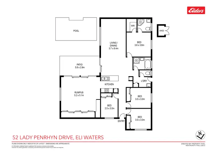 Floorplan of Homely house listing, 52 Lady Penrhyn Drive, Eli Waters QLD 4655