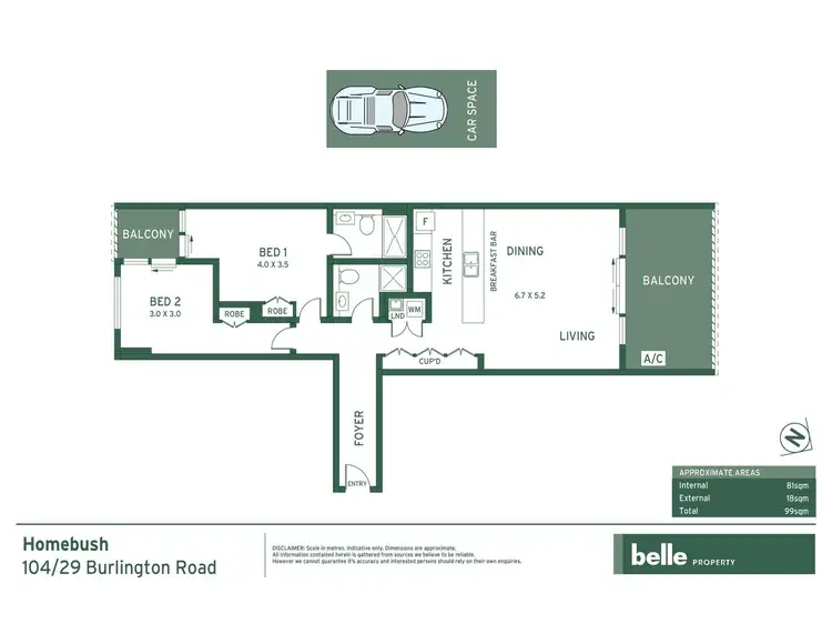 Floorplan of Homely unit listing, 104/29-35 Burlington Road, Homebush NSW 2140