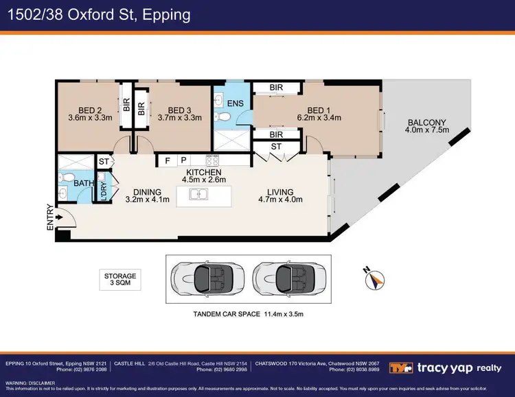 Floorplan of Homely apartment listing, 1502/38 Oxford Street, Epping NSW 2121