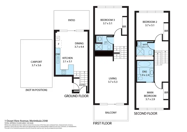 Floorplan of Homely apartment listing, 23/1-5 Ocean View Avenue, Merimbula NSW 2548