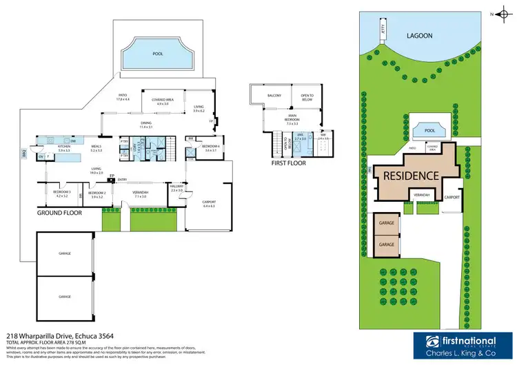 Floorplan of Homely house listing, 218 Wharparilla Drive, Echuca VIC 3564