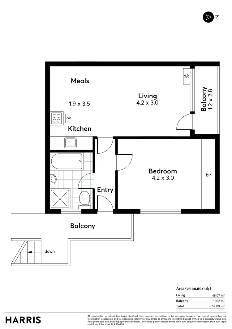 Floorplan of Homely unit listing, 16/10 Collins Street, Enfield SA 5085