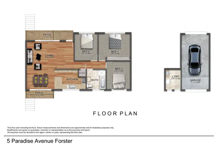 Floorplan of Homely house listing, 5 Paradise Avenue, Forster NSW 2428