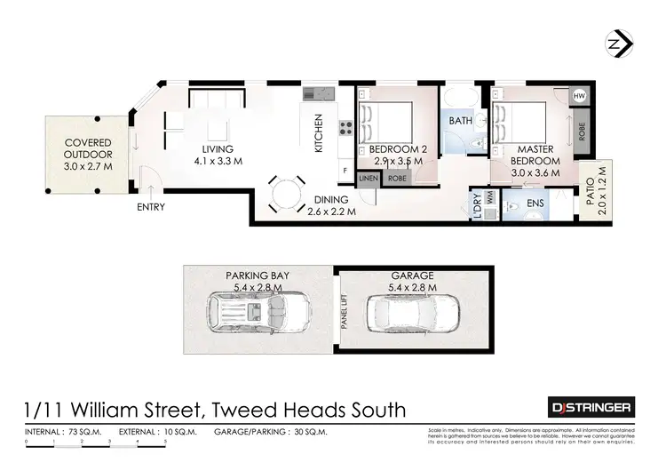 Floorplan of Homely unit listing, 1/11 William Street, Tweed Heads South NSW 2486
