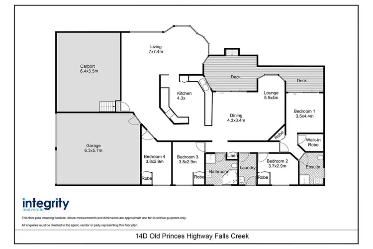Floorplan of Homely house listing, 14D Old Princes Highway, Falls Creek NSW 2540