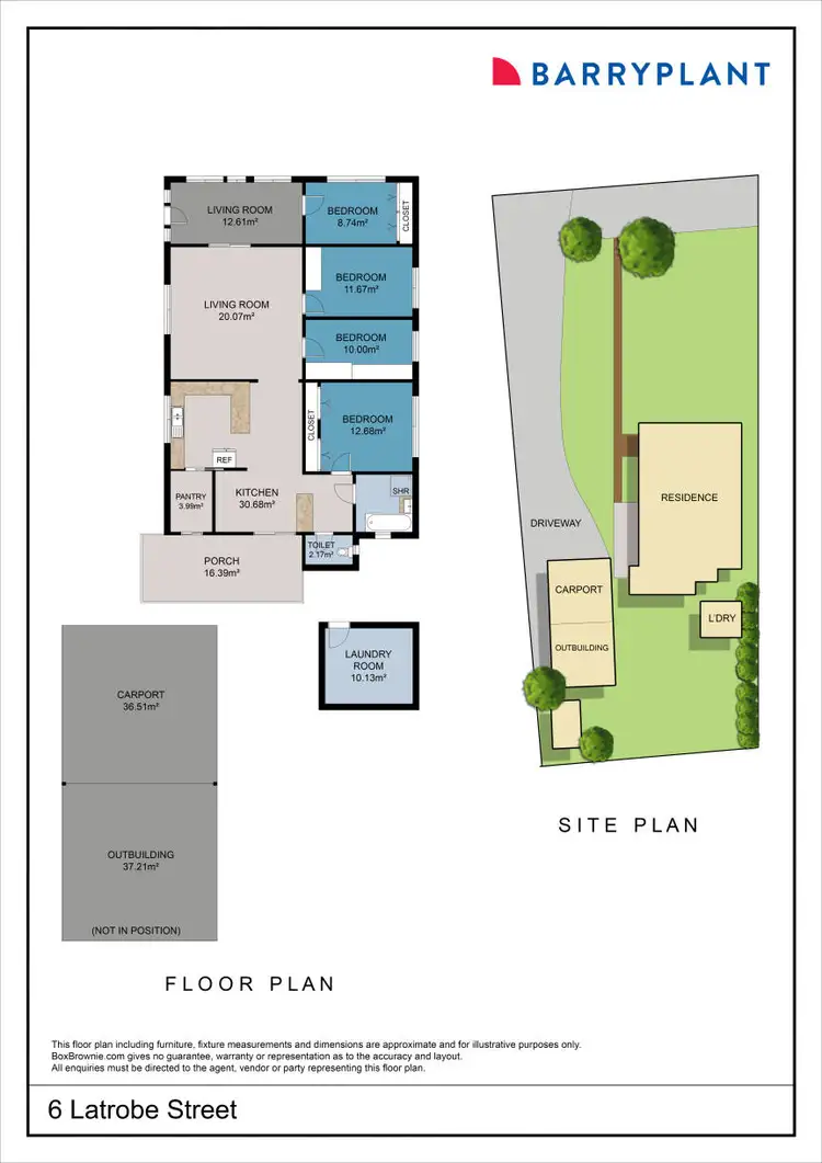 Floorplan of Homely house listing, 6 Latrobe Avenue, Red Cliffs VIC 3496