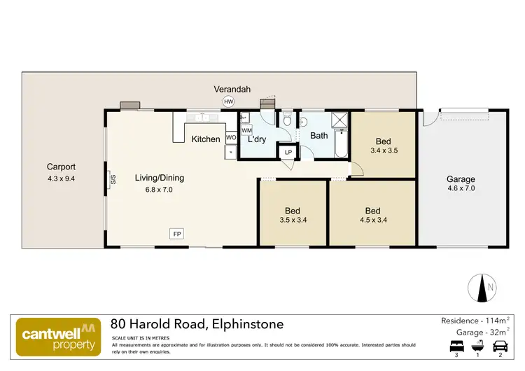 Floorplan of Homely house listing, 80 Harold Road, Elphinstone VIC 3448