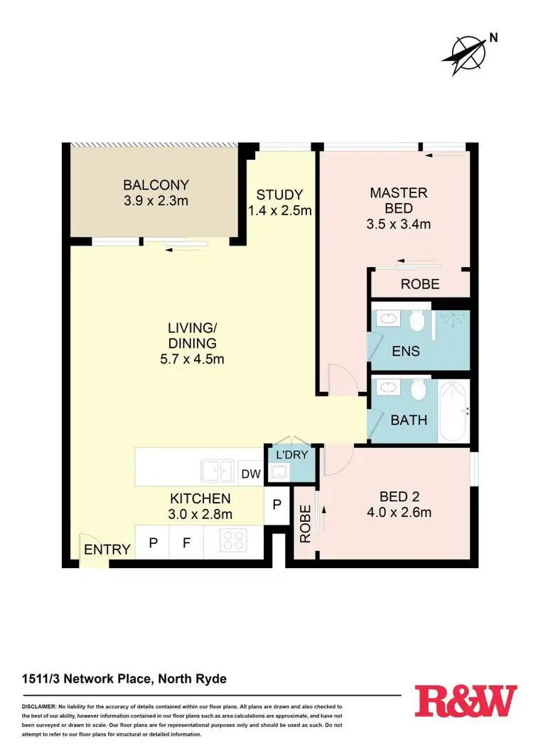 Floorplan of Homely apartment listing, 1511/3 Network Place, North Ryde NSW 2113