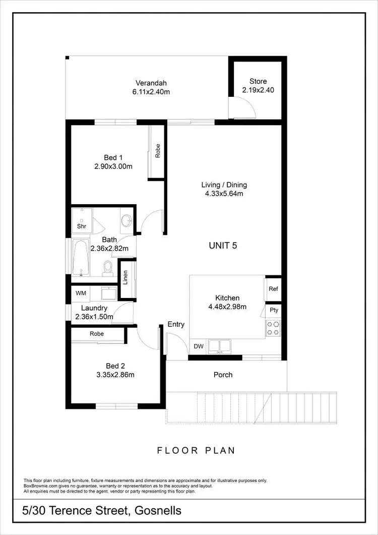Floorplan of Homely house listing, 5/30 Terence Street, Gosnells WA 6110