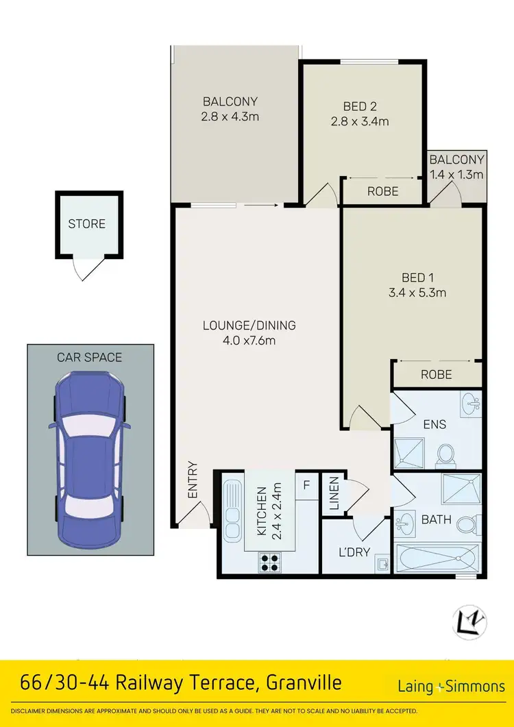 Floorplan of Homely unit listing, 66/30-44 Railway Terrace, Granville NSW 2142