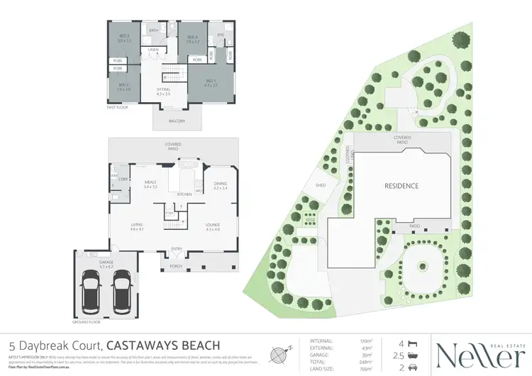 Floorplan of Homely house listing, 5 Daybreak Court, Castaways Beach QLD 4567