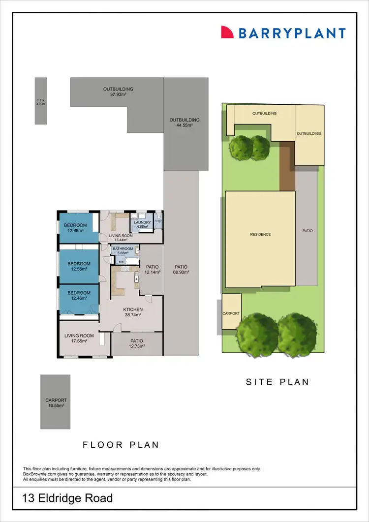 Floorplan of Homely house listing, 13 Eldridge Road, Red Cliffs VIC 3496