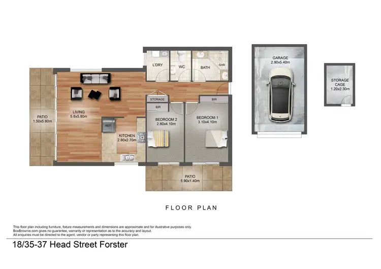 Floorplan of Homely unit listing, 18/35-37 Head Street, Forster NSW 2428