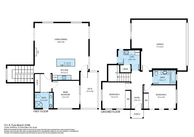 Floorplan of Homely house listing, 121A Tura Beach Drive, Tura Beach NSW 2548