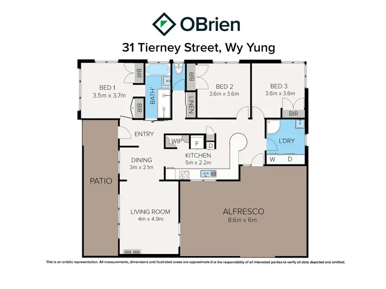 Floorplan of Homely house listing, 31 Tierney Street, Wy Yung VIC 3875