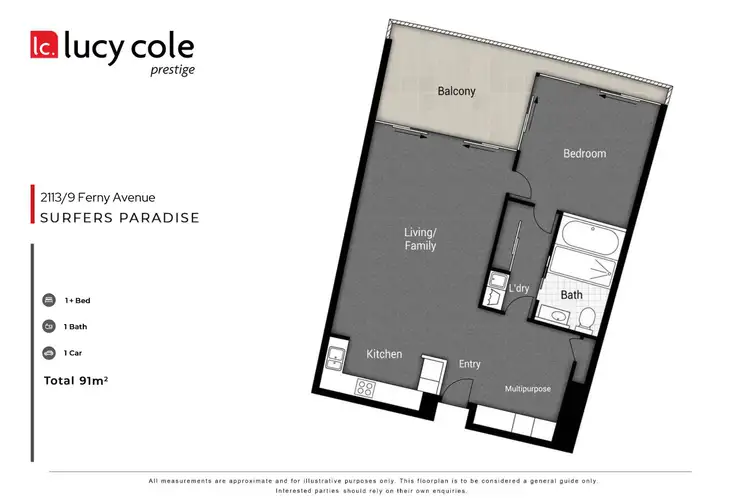 Floorplan of Homely apartment listing, 2113/9 Ferny Avenue, Surfers Paradise QLD 4217