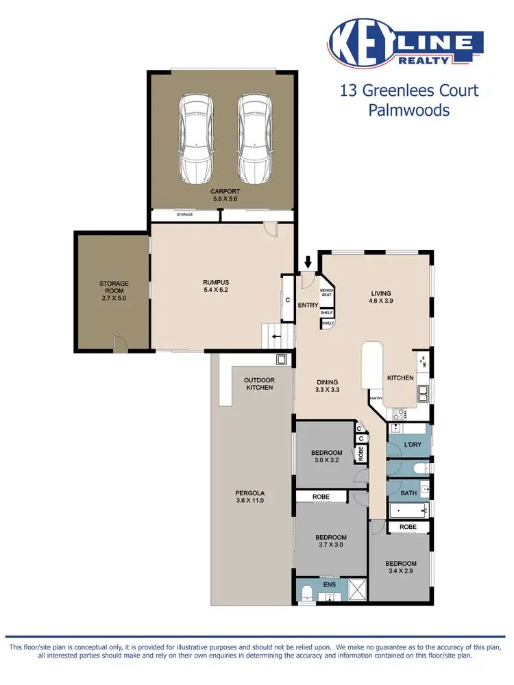 Floorplan of Homely house listing, 13 Greenlees Court, Palmwoods QLD 4555