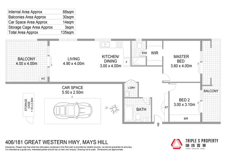 Floorplan of Homely unit listing, 406/181-183 Great Western Highway, Mays Hill NSW 2145