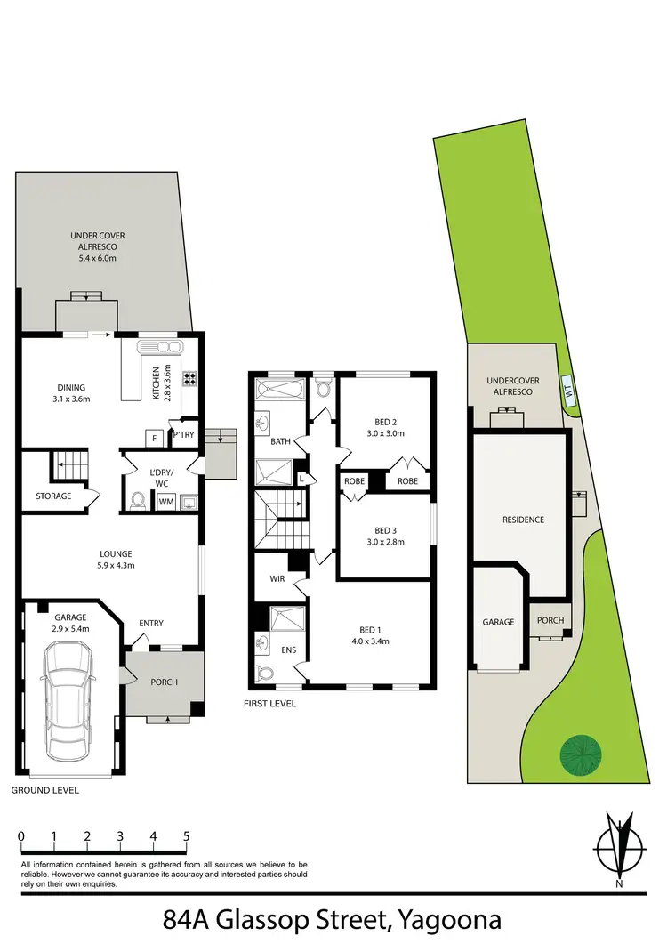 Floorplan of Homely semi-detached listing, 84A Glassop Street, Yagoona NSW 2199