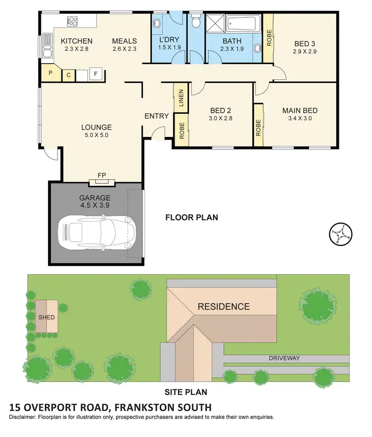 Floorplan of Homely house listing, 15 Overport Road, Frankston South VIC 3199