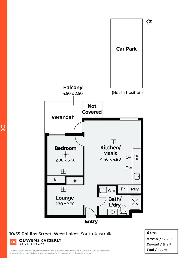Floorplan of Homely apartment listing, 104/55 Phillips Street, West Lakes SA 5021