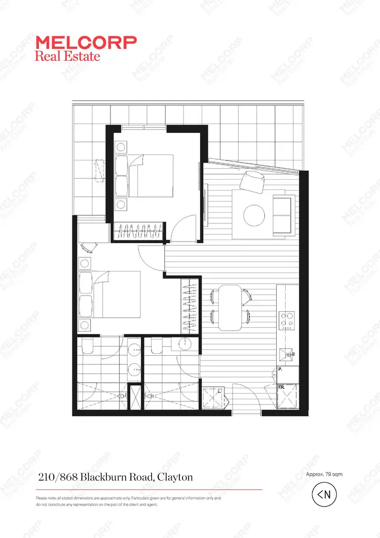 Floorplan of Homely apartment listing, M-City 210/868 Blackburn Road, Clayton VIC 3168