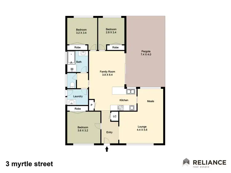Floorplan of Homely house listing, 3 Myrtle Street, Melton South VIC 3338