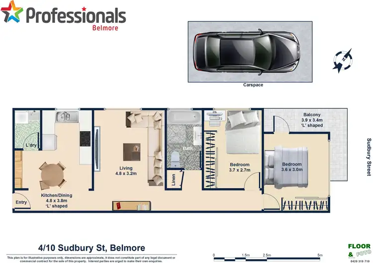Floorplan of Homely apartment listing, 4/10 Sudbury Street, Belmore NSW 2192