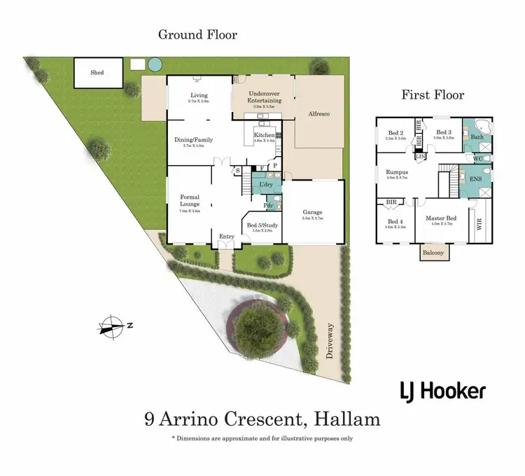 Floorplan of Homely house listing, 9 Arrino Crescent, Hallam VIC 3803