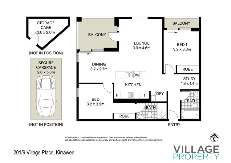 Floorplan of Homely apartment listing, 201/9 Village Place, Kirrawee NSW 2232