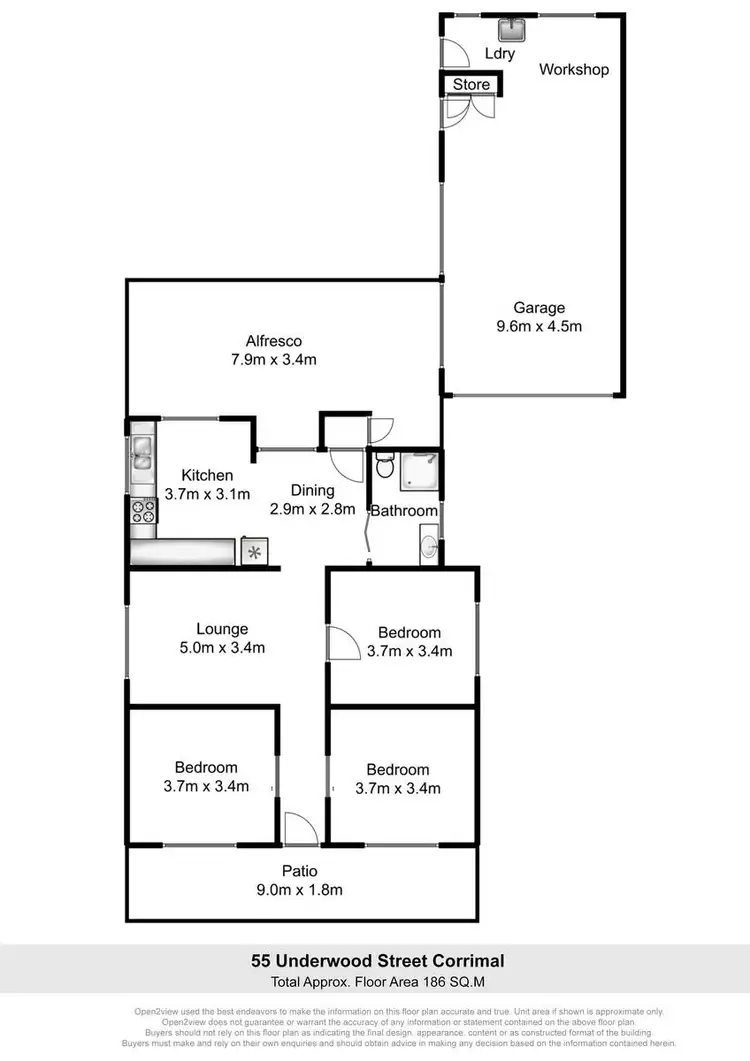 Floorplan of Homely house listing, 55 Underwood Street, Corrimal NSW 2518