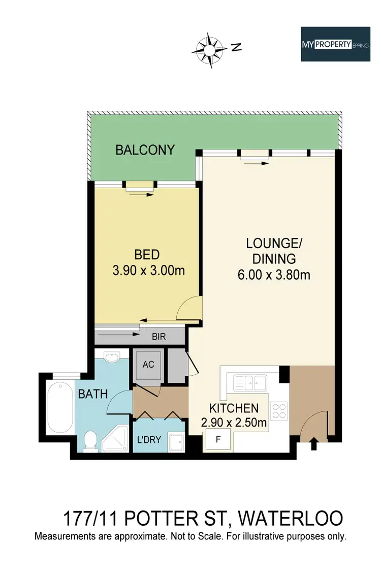Floorplan of Homely apartment listing, 177/11 Potter Street, Waterloo NSW 2017